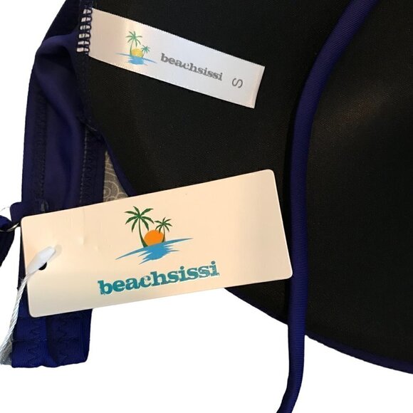 Nwt  Beachsissi Royal Blue Bikini Top Size S - Picture 5 of 5